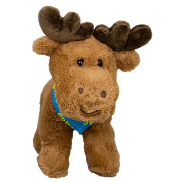 Mjukisälg Stående m. scarf / Moose soft toy, 18 cm