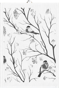 Bullfinches, kökshandduk / Tea Towel