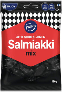 Fazer, Salmiakki mix / Salted licorice wine gums