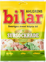 Ahlgrens Bilar sursockrade / Jelly Cars, Sour ´n´ Sweet